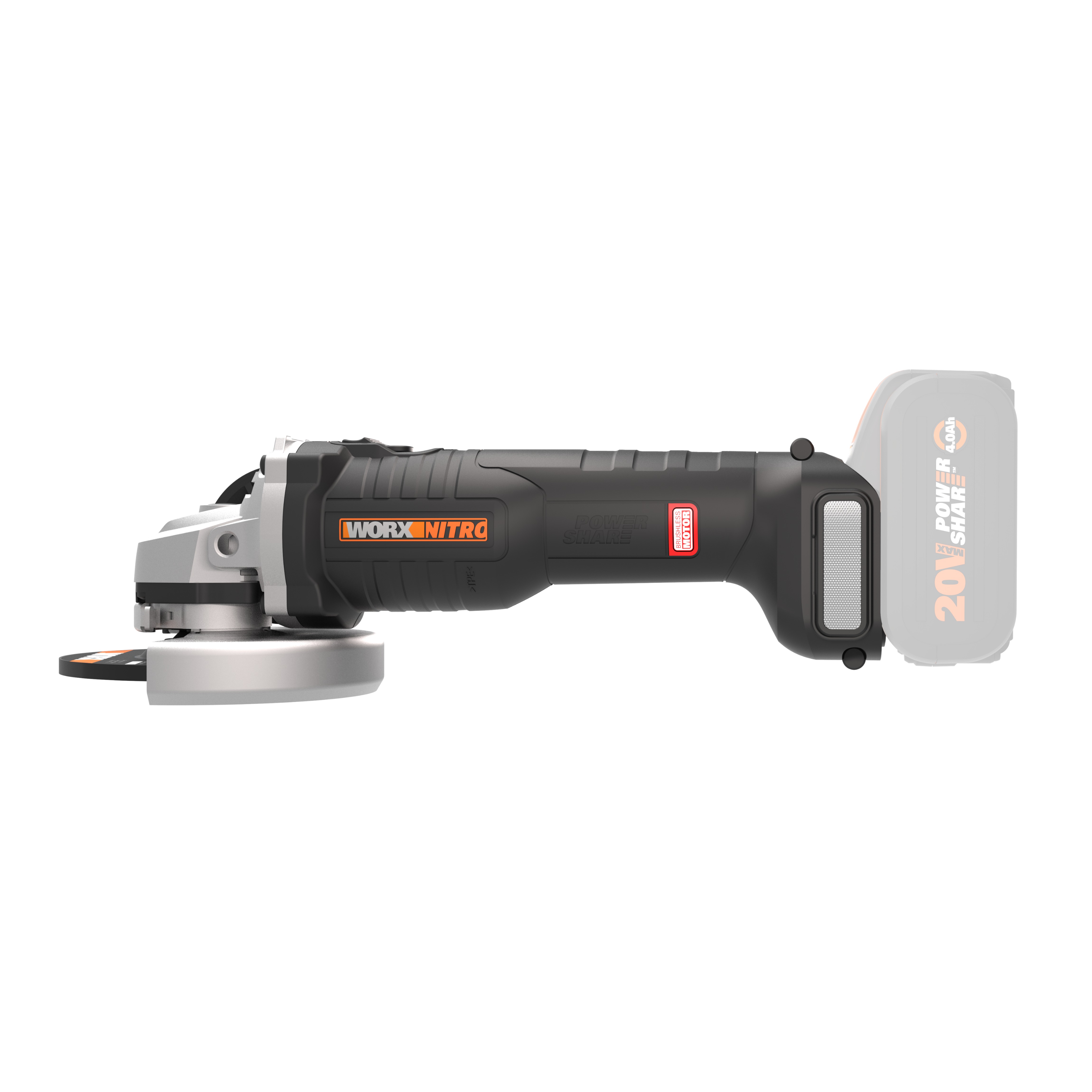 Worx WX812.9 - Amoladora Brushless 125mm 20V (S/bat)